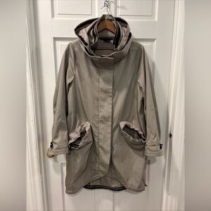 Annette Gortz Women’s Kragen Trench Coat Size 36/US 6 Beige Lagenlook Wool Blend